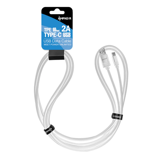 Loose 10 Feet USB to TYPE C Cable - White  White