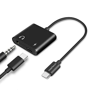 Naztech USB-C & 3.5mm Audio + Charge Adapter Black