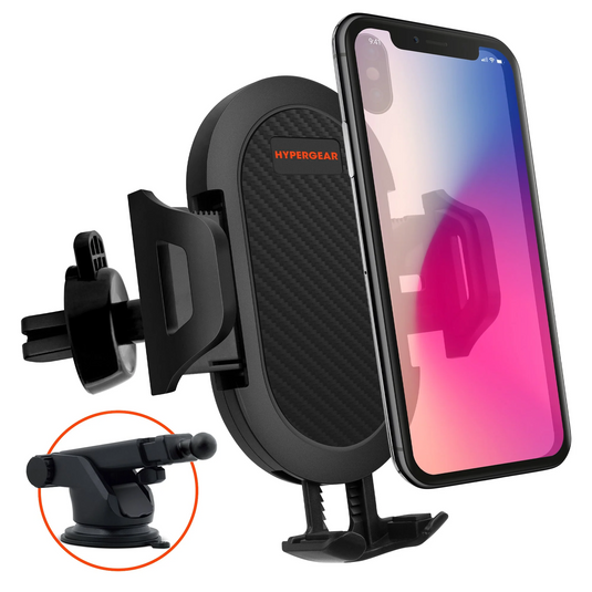 HyperGear 3-in-1 Phone Car Mount Holder Kit Black Universal