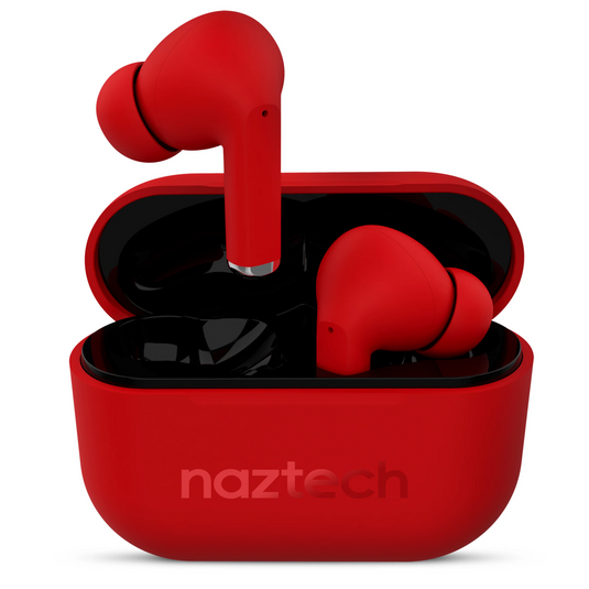 Naztech Xpods PRO TWS with Wireless Charging Case Red Universal RED