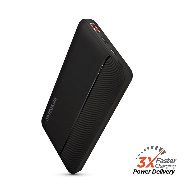 Load image into Gallery viewer, HyperGear 10000mAh 20W PD + USB Power Bank Black
