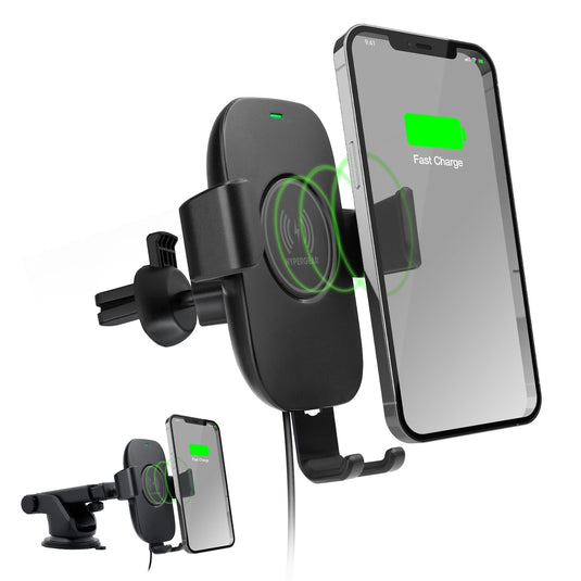 HyperGear Gravity 15W Wireless Fast Charge Mount Black Universal BLACK