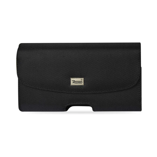 Reiko Horizontal Rugged Pouch With Magnetic Closure and Belt Loop In Black (5.8 x 3.2 x 0.7 Inches)