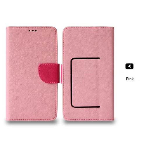 Universal Leather Flip Wallet for XXXXL (6.5) - Pink XXXXL (6.5) Pink