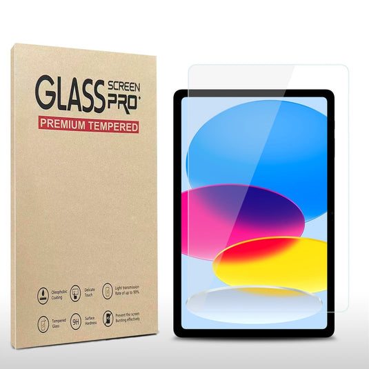 For Apple iPad 10th Gen 2022 Tablet HQ AB Glue Tempered Glass .33mm Thick Apple iPad 10th Gen 2022 Tempered Glass