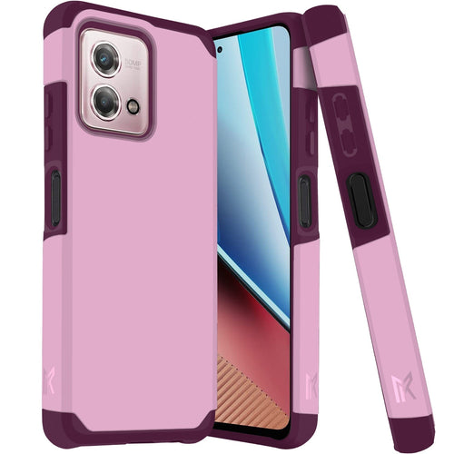 For Motorola G Stylus 2023 Cricket Only (6.5 8MP Camera) Tough Strong Hybrid (Magnet Mount Friendly) Case Cover - Fruity Wine