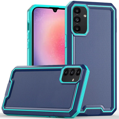 For Samsung A24 4G Rank Tough Strong Modern Fused Hybrid Case Cover - Blue