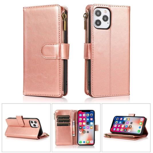 For Motorola G Stylus 5G (MultiCarrier 6.6 16MP Camera) 2023 Luxury Wallet Card ID Zipper Money Holder Case Cover - Rose Gold Motorola G Stylus 5G (2023) 6.6 Multi Carrier Rose Gold