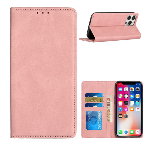 For Motorola G Stylus 5G (MultiCarrier 6.6 16MP Camera) 2023 Wallet Premium PU Vegan Leather ID Card Money Holder with Magnetic Closure - Rose Gold Motorola G Stylus 5G (2023) 6.6 Multi Carrier Rose Gold