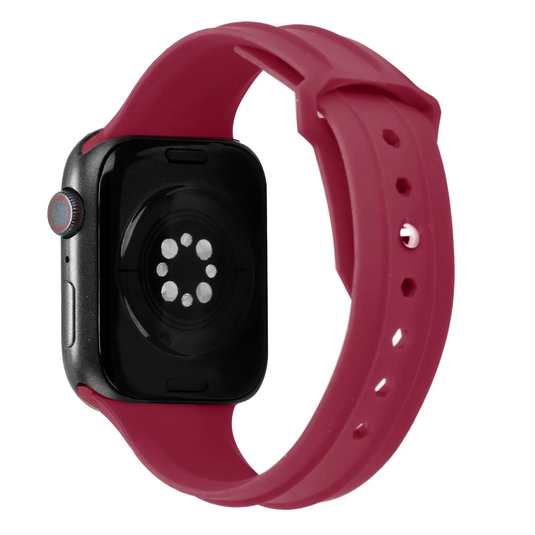 For Apple Watch Size Ultra 49/42/44/45/49mm New Fashion Silicone Watch Band - Burgundy Apple Watch Size 42/44/45/49mm Ultra 49mm Burgundy