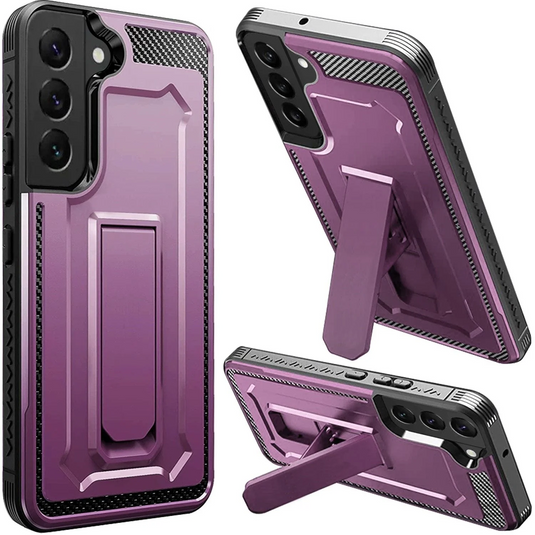 For Samsung S23 Plus Elegant Hybrid With Kickstand Case Cover - Dark Purple Samsung Galaxy s23 Plus Dark Purple