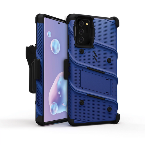 ZIZO BOLT Series Galaxy Note 20 Case with Holster (NO GLASS) - Blue Galaxy Note 20 Blue & Black