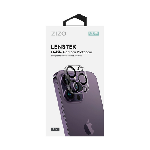 ZIZO LensTek iPhone 14 Pro / iPhone 14 Pro Max Camera Lens Protector (2 Pack) - Black