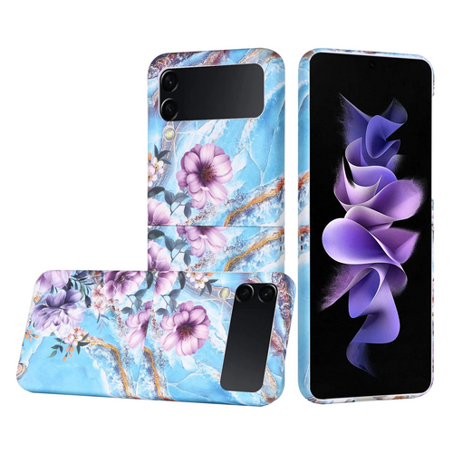 For Samsung Galaxy Z Flip 4 Bliss Floral Solid Design Hybrid Cover Case - Floral D Samsung Galaxy Z Flip 4 D