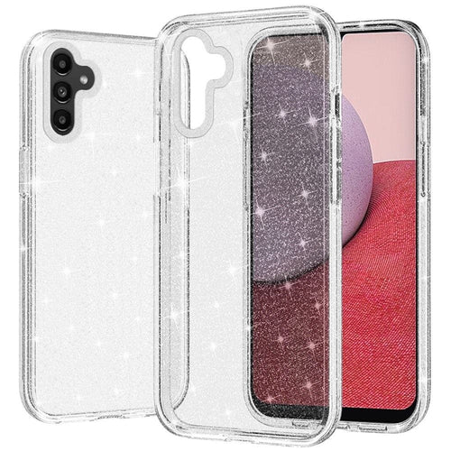 For Samsung A14 5G Glitter Ultra Thick 3mm Transparent Hybrid Case Cover - Clear Samsung A14 5G Clear