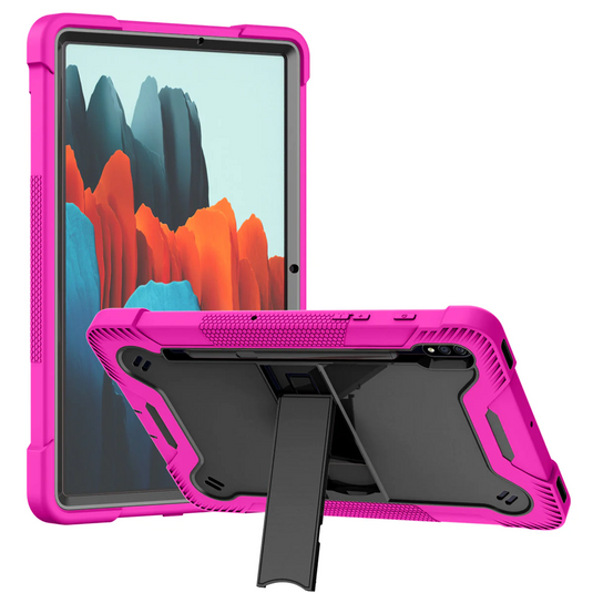 For Samsung Tab S8 Plus Tough Tablet Strong Kickstand Hybrid Case Cover - Hot Pink Samsung Tab S8 Plus / S7 Plus / S7FE Hotpink