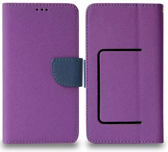 Universal Leather Flip Wallet for XXXL (5.8) - Purple XXXL (5.8) Purple