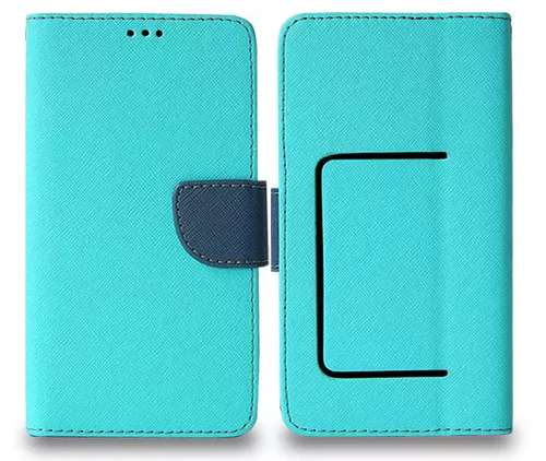 Universal Leather Flip Wallet for XXXL (5.8) - Light Blue XXXL (5.8) Light Blue